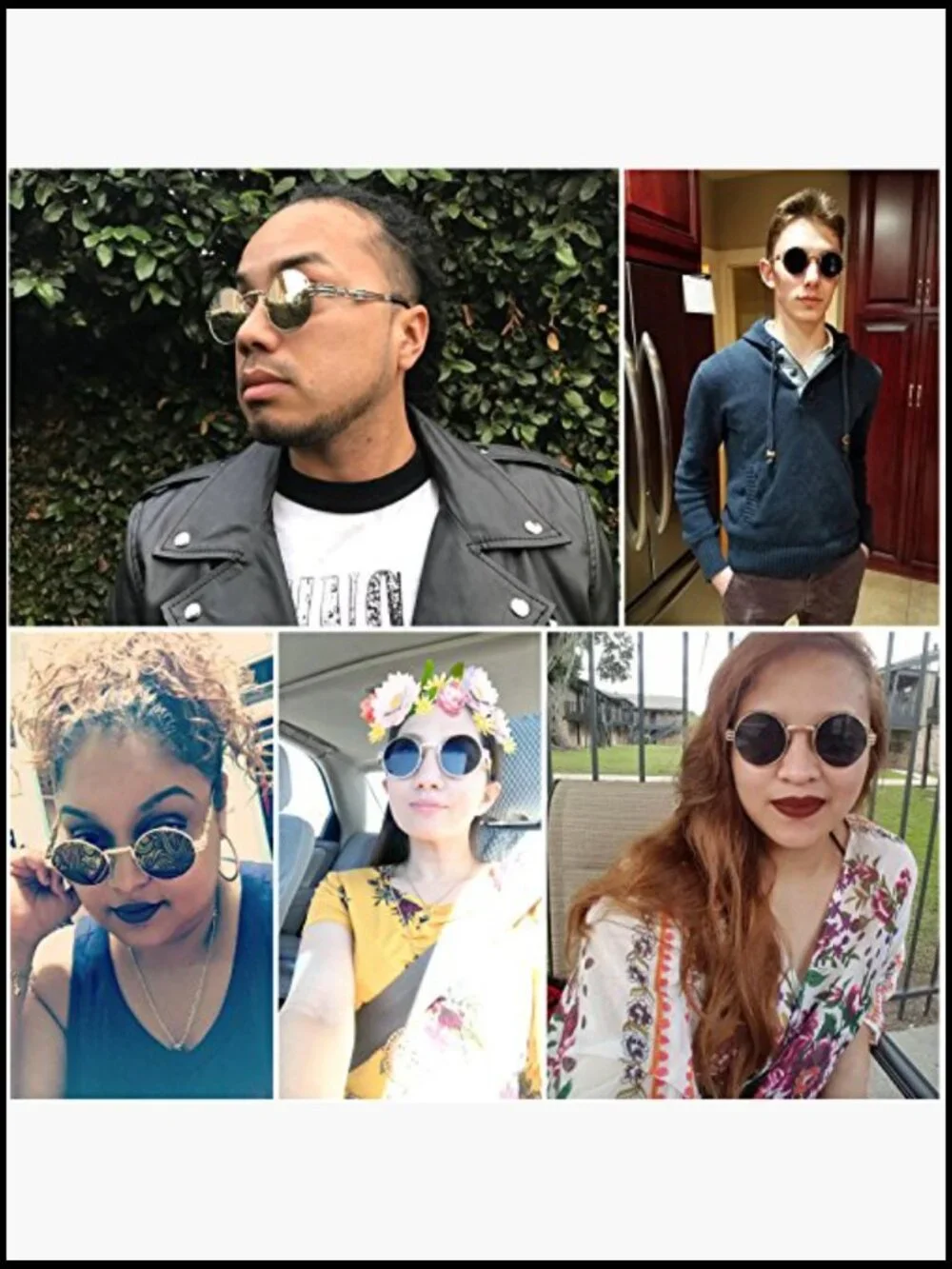 Steampunk Round Sunglasses Metal Frame Circle Shades Non-Polarized UV Protection